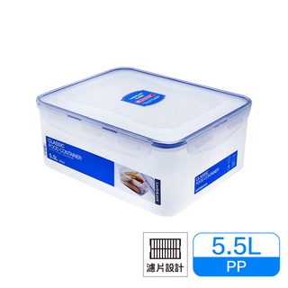 🌟現貨附發票🌟樂扣樂扣PP保鮮盒5.5L/附濾片(HPL836)穀物收納盒 麵包盒 蛋糕盒 儲米桶 米箱 飼料盒 收納盒
