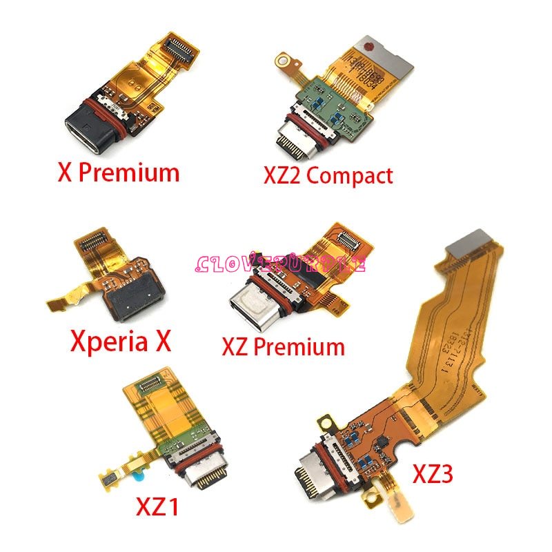 適用於 Xperia X XZ XZ1 XZ2 Compact Premium XZ3 USB 板維修零件的 USB 充
