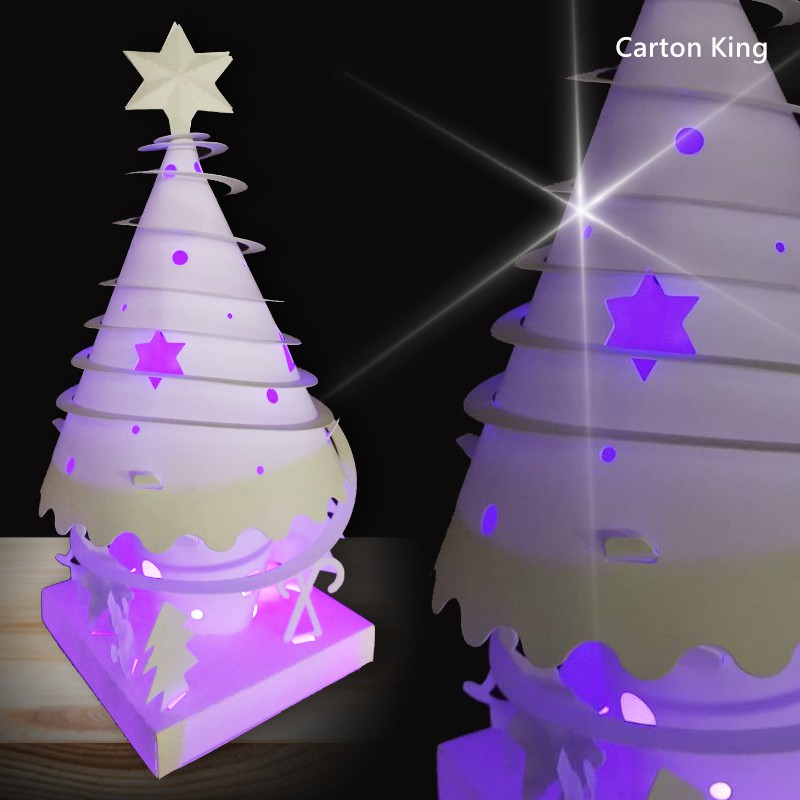 【紙箱王】七彩/DIY聖誕樹造型燈飾組 造型小夜燈 居家燈飾 聖誕樹燈 交換禮物 聖誕禮物