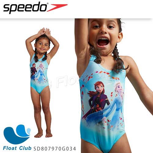 【SPEEDO】幼童運動連身泳裝 艾莎公主 SD807970G034