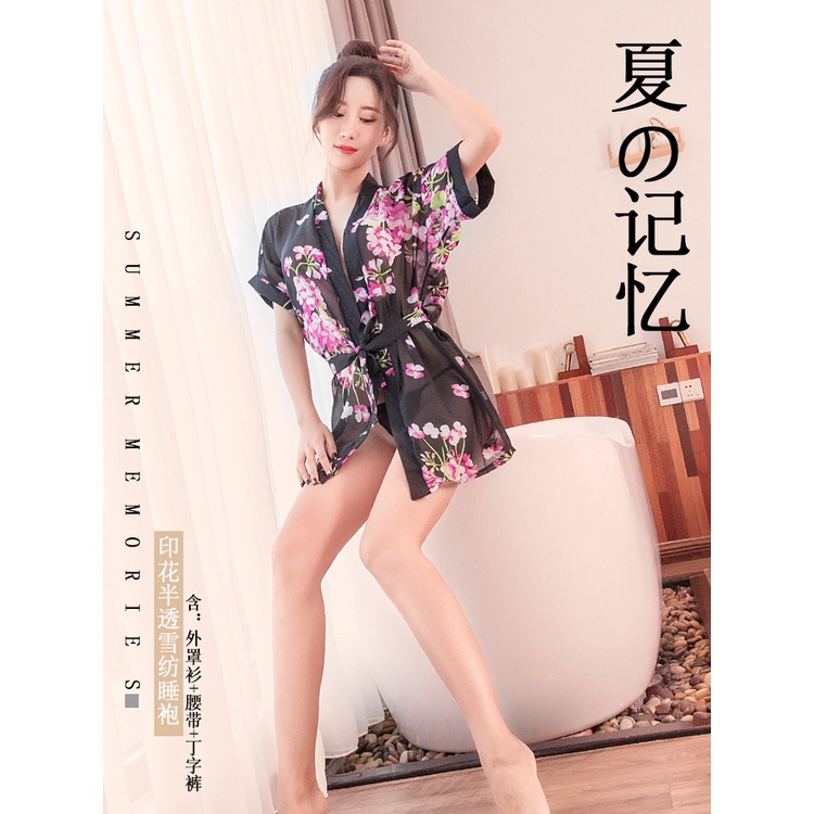 ㊣‧情麗敏魅🌹日式和服  罩衫 情趣套裝 角色扮演 居家睡衣 印花和服 腰帶 綁帶