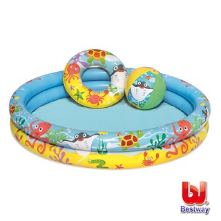 Bestway海底世界戲水泳池套裝組51124(夏日戲水清涼消暑兒童玩水親子同樂讓這個夏季變得更有趣)