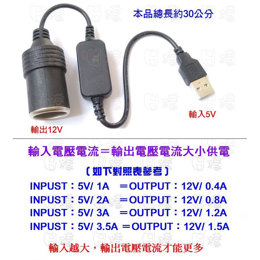 《不一樣》5V轉12V 升壓電源轉接線 USB轉點煙器母座 電源轉換變壓器 5V 1A/2A/3A行動電源轉12V