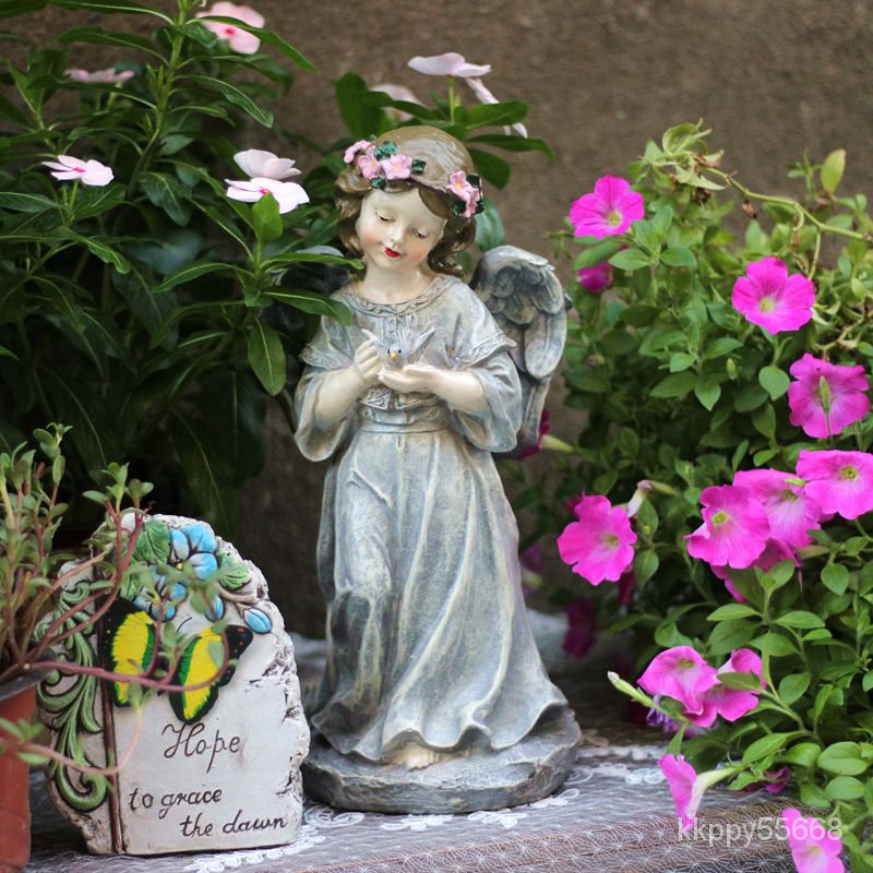 【創意生活】戶外美式花仙子天使擺件露台花園庭院裝飾陽台布置入戶院子室外庭院裝飾 園藝擺件 生日禮物 戶外擺設