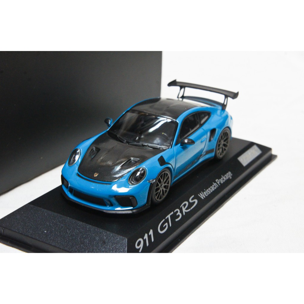 【特價現貨】保時捷原廠 1:43 Minichamps Porsche 911 GT3 RS Weissach 藍色