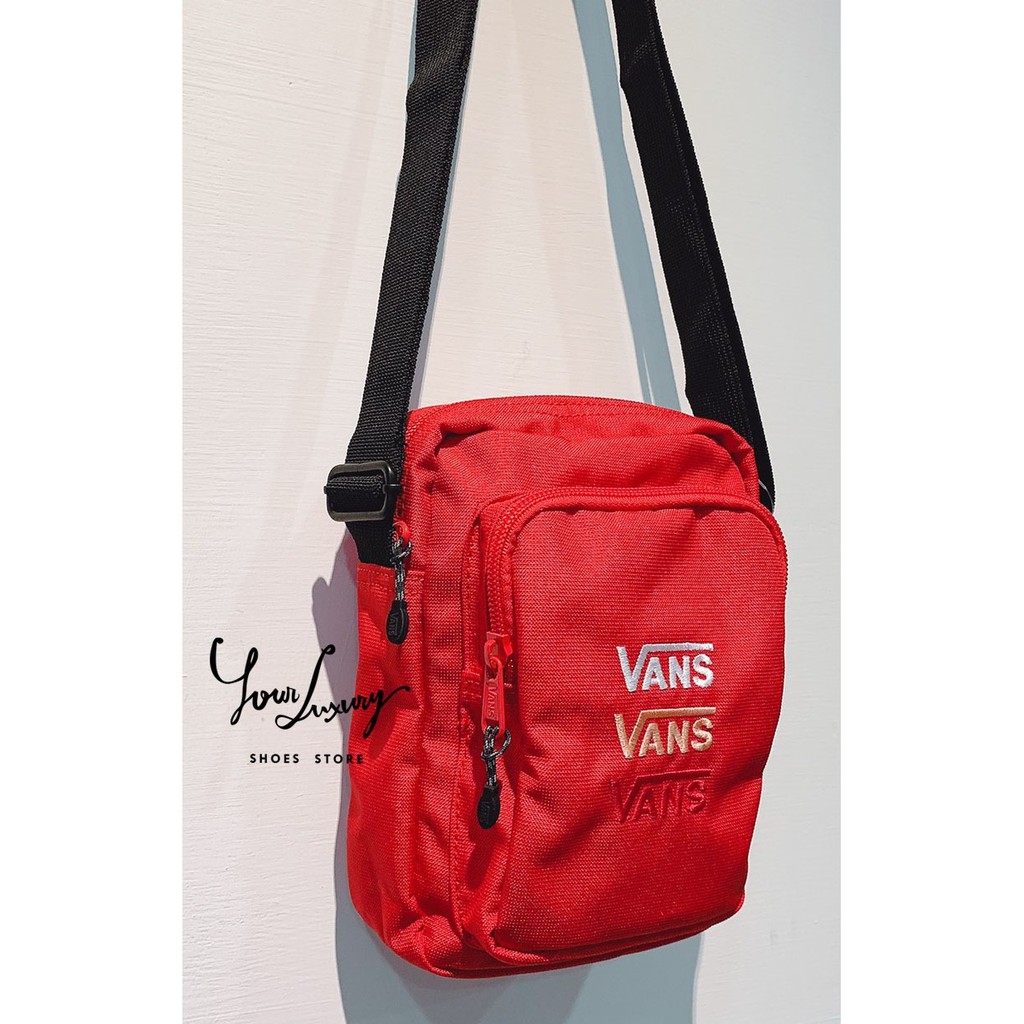 【Luxury】現貨 VANS TRIPLE CROSSBODY BAG 小肩包 腰包 側背包 肩背 小白 隨身包 方包