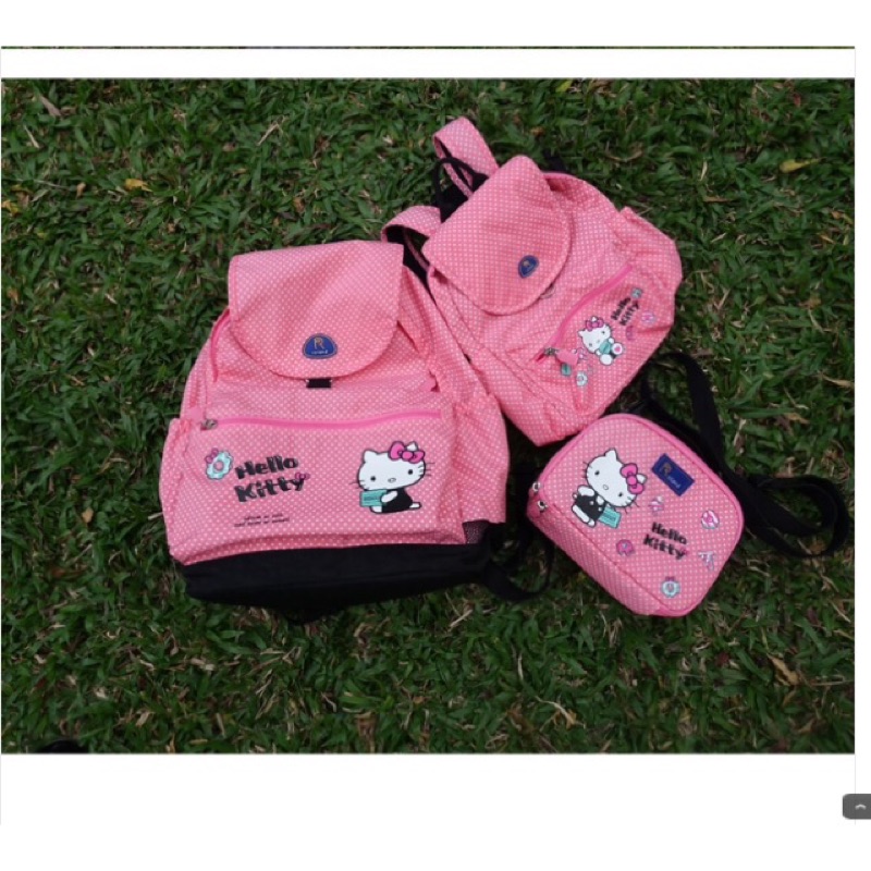 Roland 多口袋設計容量 Dora II 後背包 媽媽包 Hello Kitty--午後時光系列（粉紅色）