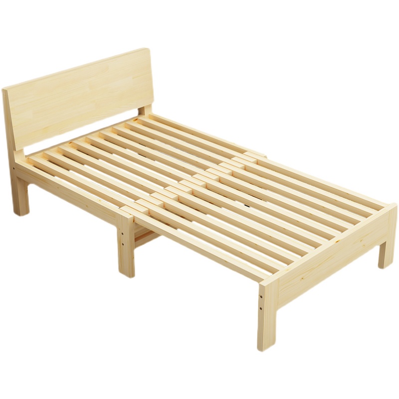 伸縮床 抽拉床 推拉床 簡約多功能成人實木松木坐臥推拉兩用可伸縮床經濟型沙發床單人床
