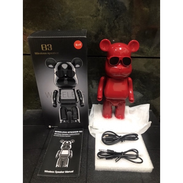 佰零小舖-B3積木熊-庫柏力克熊、暴力熊、無線藍芽喇叭、造型音響喇叭（附USB充電線、高20cm）生活用品系列