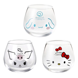 現貨- 日本 三麗鷗玻璃杯 不倒翁杯 透明杯 搖搖杯 餐具 杯子 Kitty 大耳狗 酷洛米 Sanrio 日本製