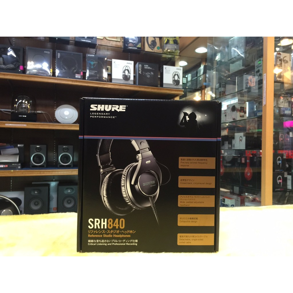 附SHURE原廠耳罩1對 公司貨保固2年 SHURE SRH840 專業 監聽耳罩耳機 音質更勝SRH840A