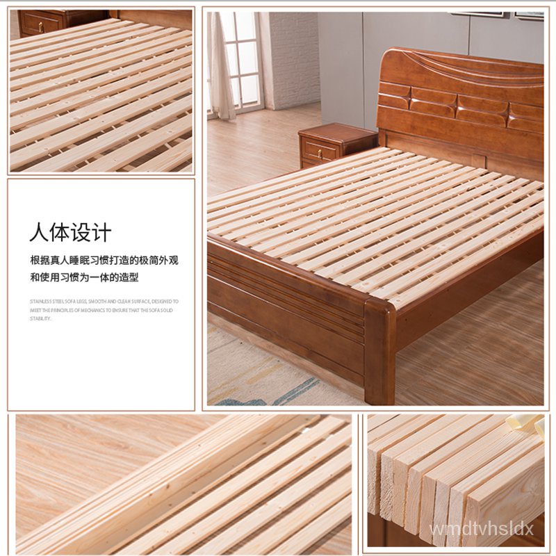 實木 折疊 硬板床架 床板實木木條折疊木板墊片加厚排骨架整塊硬透氣1.8米1.5松木床板實木