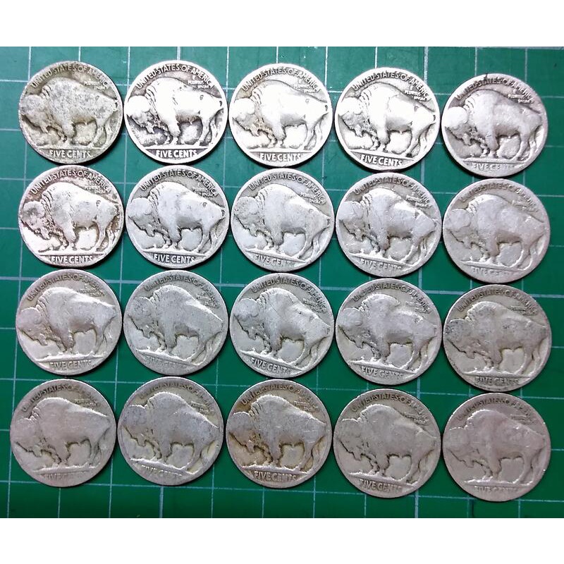 美國印地安野牛紅番一分五分二手1901 1925-1935年流通品 真幣不挑 美金美元