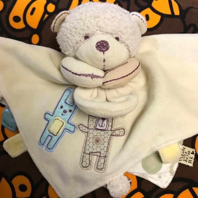 二手 Mothercare 嬰兒安撫小熊布偶方巾