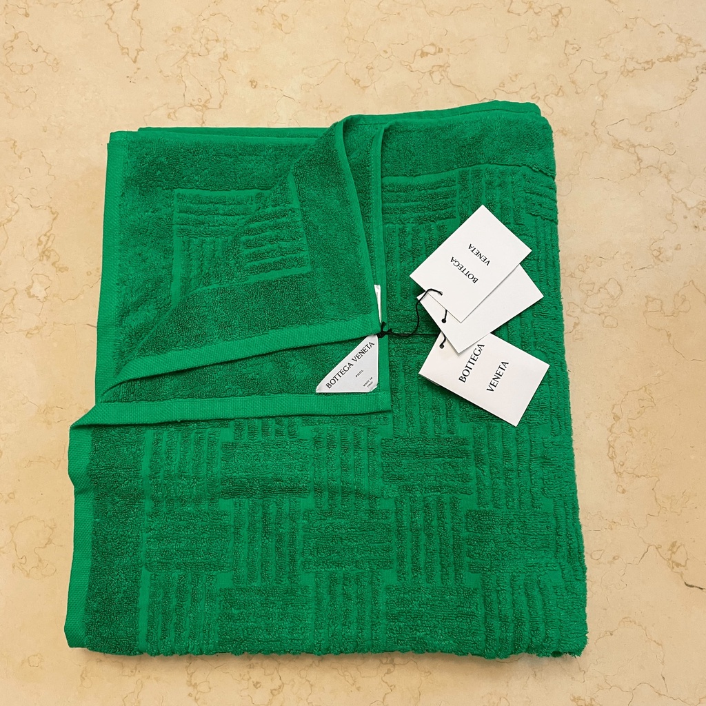 Bottega Veneta BV 專櫃 正品 綠色 毛巾 沙灘巾 浴巾 床蓋 正版 全新