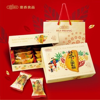 惠香 台灣造型日月潭紅茶土鳳梨酥禮盒含送禮提袋 (350g/盒 10入）