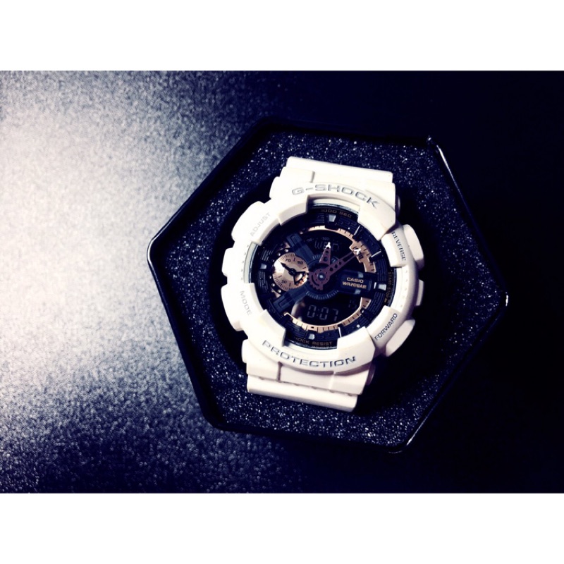 ⌚️可議/G-shock 超美玫瑰金混霧白色 手錶 電子機械錶