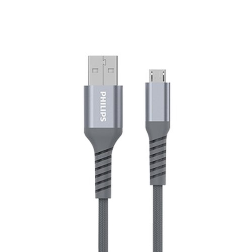 PHILIPS 飛利浦 MicroUSB公 to USB公 1.25m 編織材質 充電線 傳輸線 充電線