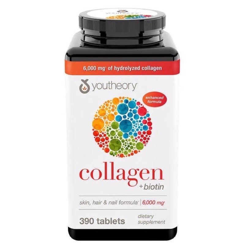 （臺灣現貨）youtheory collagen膠原蛋白+biotin+維他命C 390錠