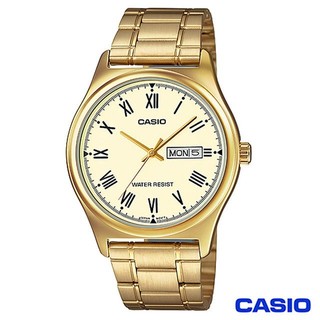 【CASIO】CASIO卡西歐 超清晰防水復古金錶 MTP-V006G-9B 台灣卡西歐保固一年