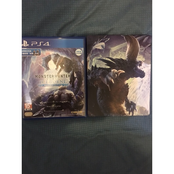 二手附鐵盒 PS4 魔物獵人 世界 冰原 中文版