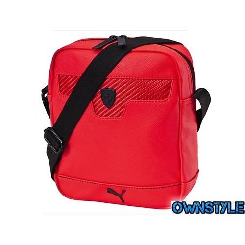 【OwnStyle】PUMA x Ferrari LS 聯名側背包- 法拉利腰包 黑色 運動 霹靂 紅色 中性 (預購)