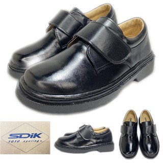 SDIK 全真皮 男童皮鞋 學生鞋 花童鞋 臺灣製 手工皮鞋 牛皮 童鞋 黑色 魔鬼氈