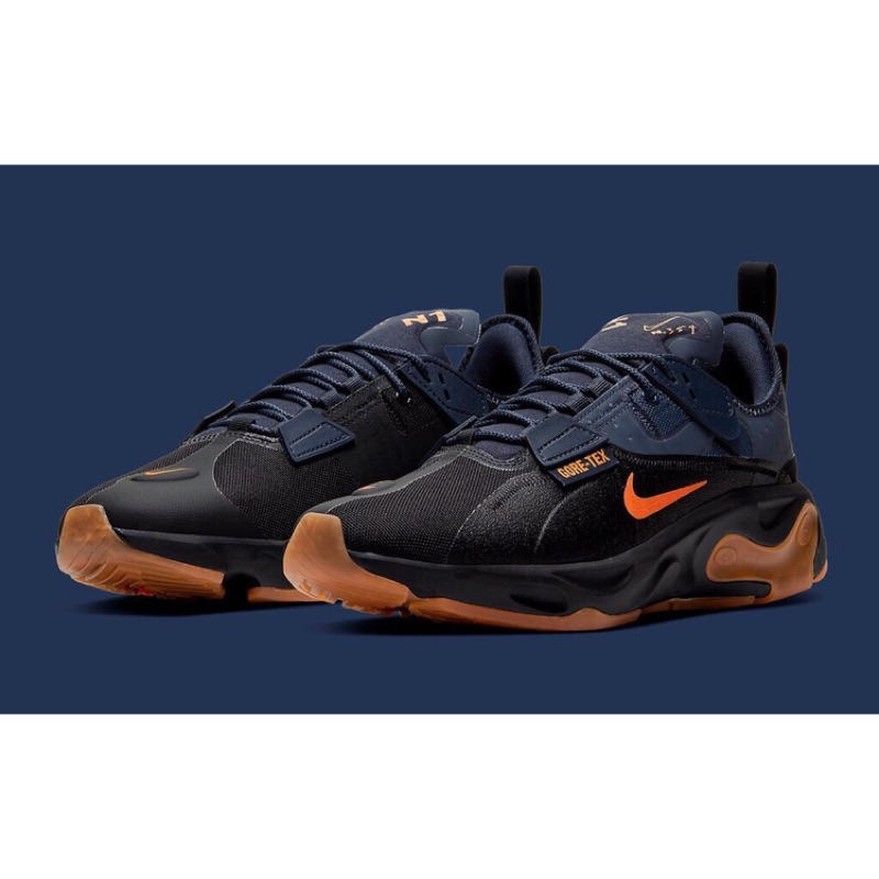 &lt;僅US8.5&gt;Nike React N.354 Gore-Tex Bq4737-001 慢跑鞋 深藍 防水 黑