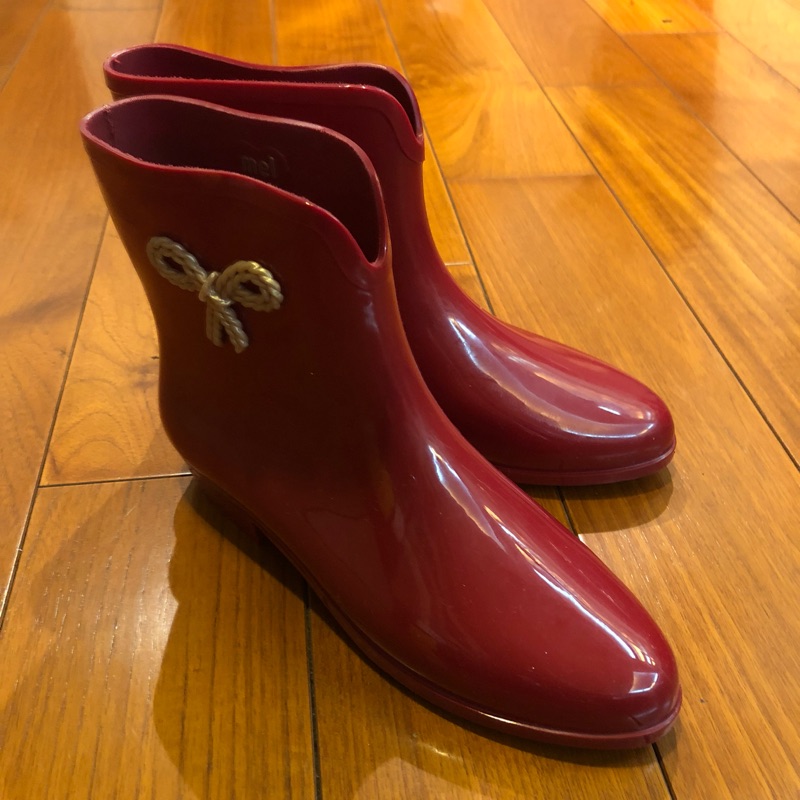 Melissa Mel 紅色短筒雨鞋