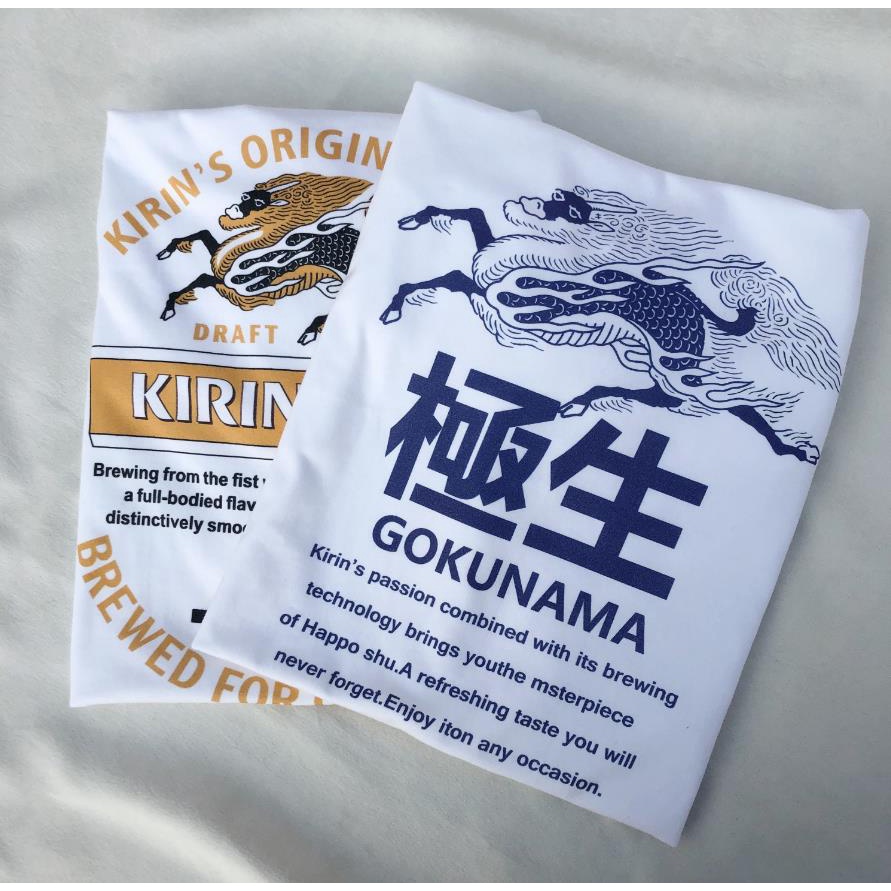 日本KIRIN/麒麟啤酒t恤 beer一番榨短袖中性男女情侶純棉寬鬆短袖