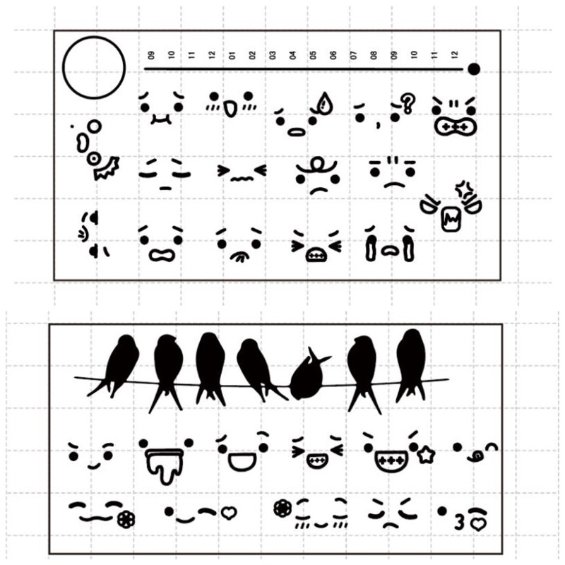 多款 z 0656 s 表情印章  part 1 大集合 鳥 時間軸 透明印章 水晶印章