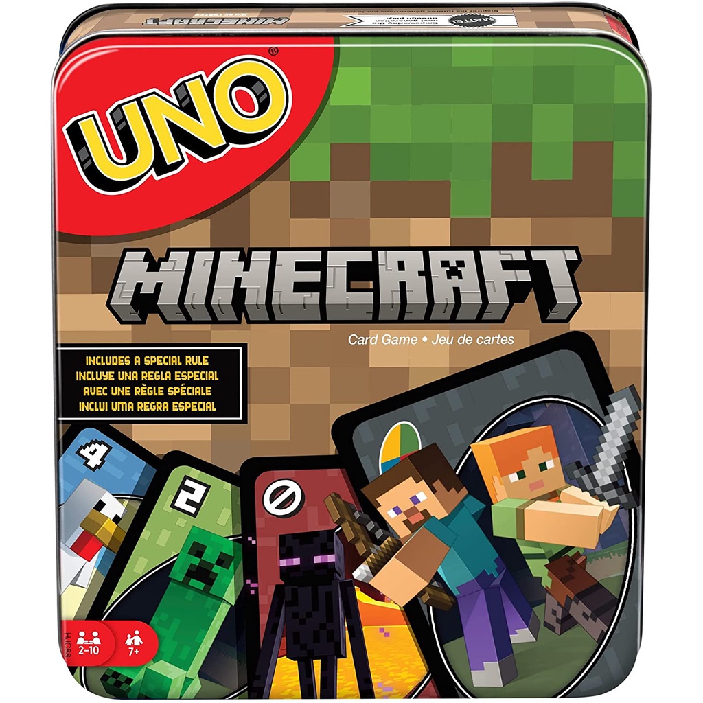 【山姆柑仔店】UNO 鐵盒 Minecraft 當個創世神 麥塊 桌遊 紙牌遊戲 桌遊