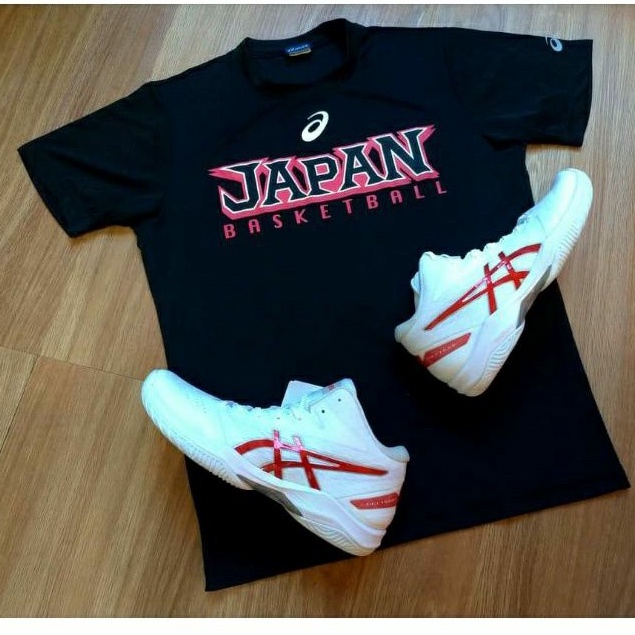 亞瑟士 Asics 日本國家隊 黑色練習衣 日本隊 短袖 上衣 籃球