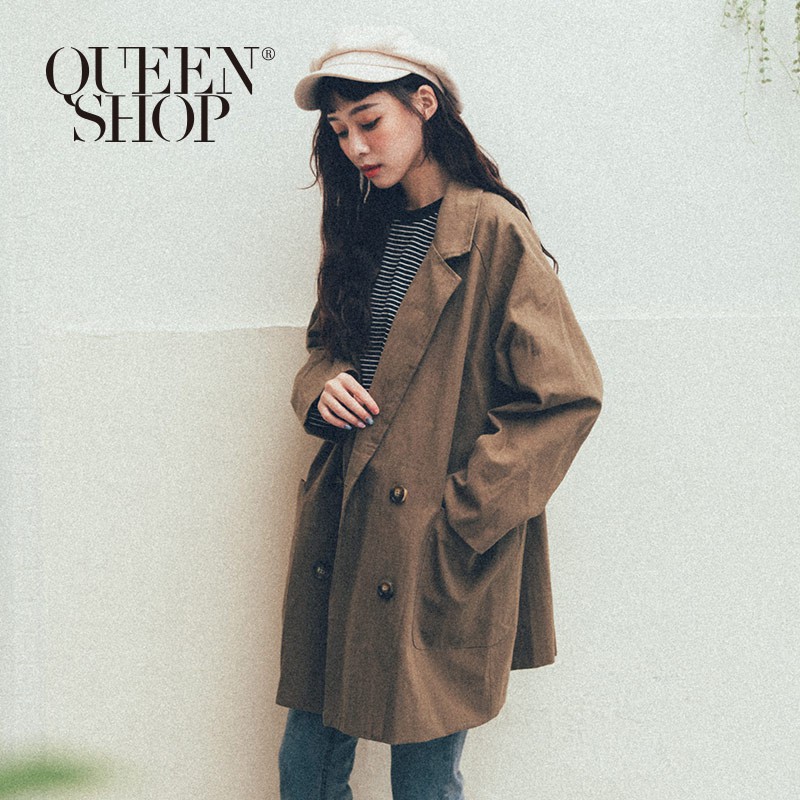 QUEENSHOP長版排釦西裝外套 現+預【02030351】