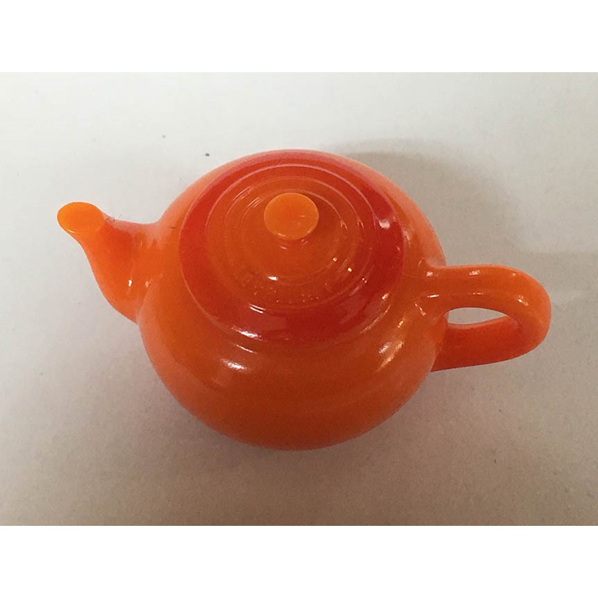 D-12 櫃 ： DYDO LE CREUSET 廚房磁鐵 TEAPOT 茶壺 橘色　天富玩具店