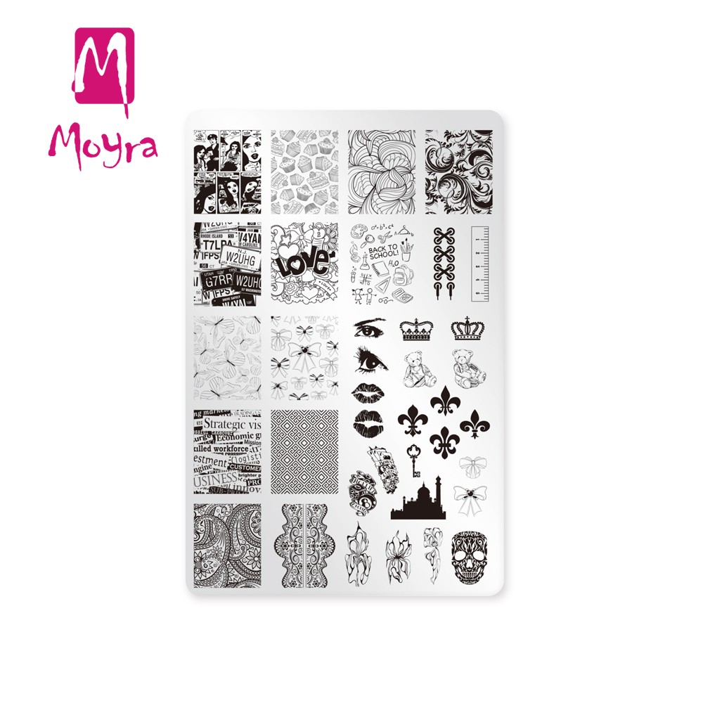 Moyra匈牙利美甲  指彩印花鋼板  轉印鋼板  16美麗記憶
