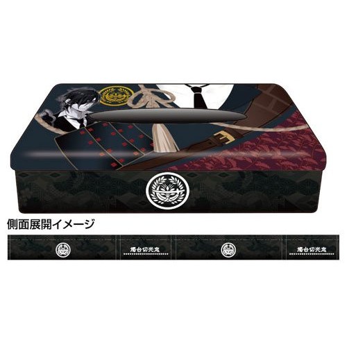 刀劍亂舞 刀亂 日本絕版品燭台切光忠刀紋印象面紙盒鐵製收納盒 蝦皮購物