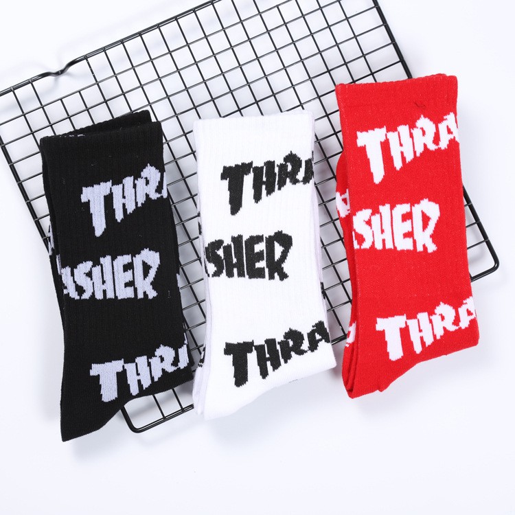 Thrasher 系列 Thrasher Logo 嘻哈街頭風格棉質網襪