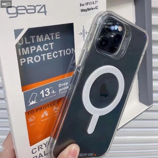 【Mcsi工坊】Gear4 iPhone 13 pro max / 12 pro max 透明磁性全覆蓋手機硬殼保護套
