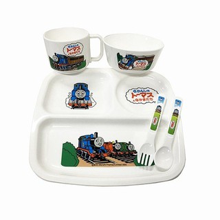 現貨 日本製兒童餐具組 餐盤 湯匙 耐熱 可微波 分隔餐盤 湯瑪士小火車 Hello Kitty 富士通販