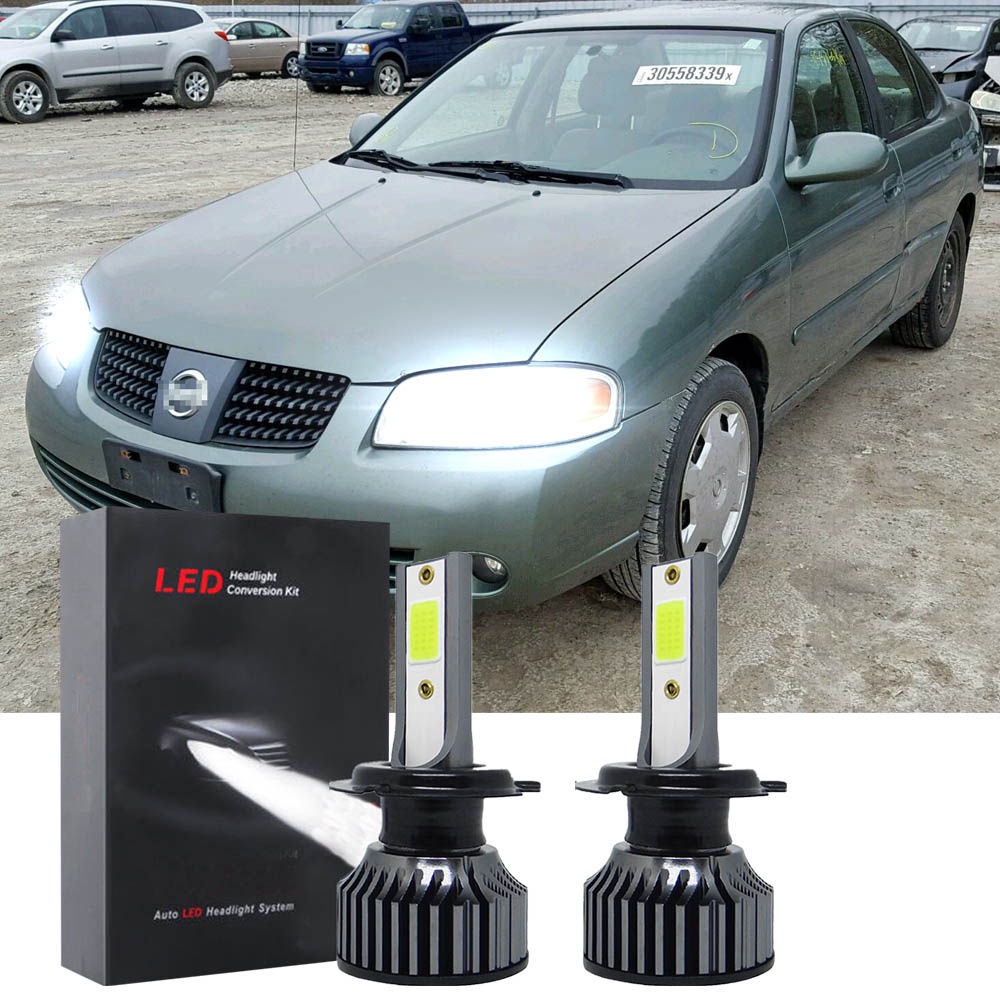 適用於日產 Sentra N16 2000 至 2012-2PC 汽車大燈 LED 頭燈燈泡 12V-24V 6000K