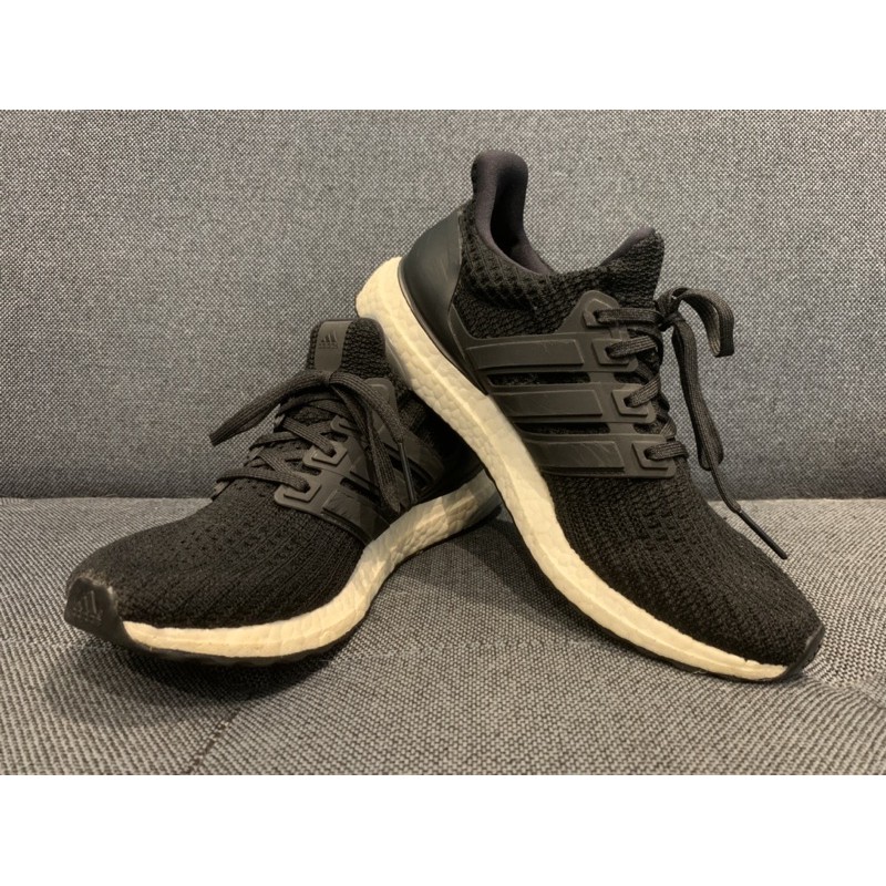 【二手正品】Adidas Ultra Boost 4.0 黑白 BB6168 編織慢跑鞋 24.5cm