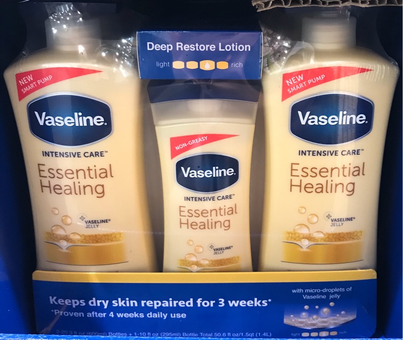 Costco好市多 VASELINE 凡士林 進口潤膚身體乳液三入 600ml x2 + 295ml x1  深層修護