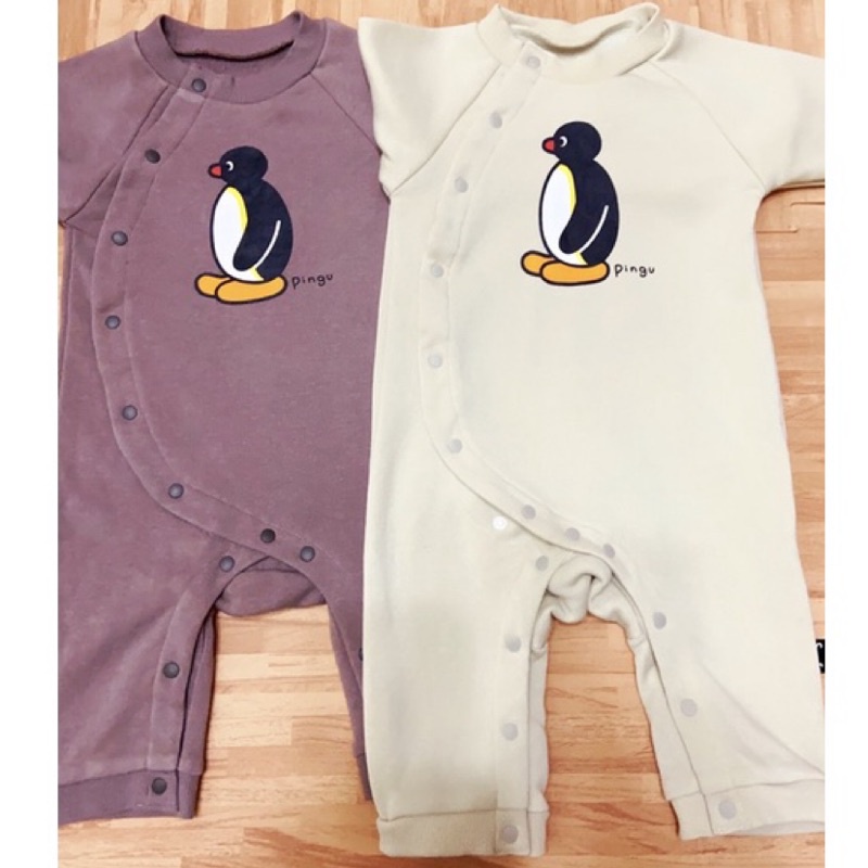 👶現貨👶全新  企鵝家族連身長袖  微厚長袖爬服  企鵝童裝企鵝家族童裝 嬰兒童裝