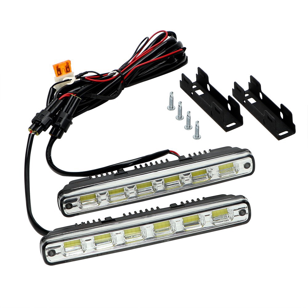 一對 汽車日行燈 超薄 LED 高亮防水 COB 大功率 行車燈 霧燈 DRL 高品質