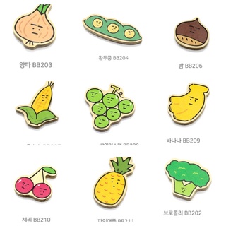 [seoul unnie] 韓國文創 BAEK BAN 小白飯 蔬菜 水果 冰箱貼 磁鐵