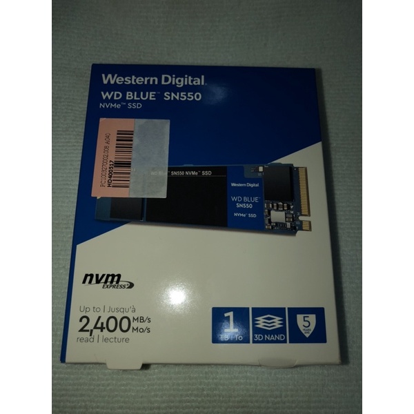 WD 威騰 藍標 SN550 1TB  M.2 SSD 固態硬碟 SN550 1T  NVMe 2280