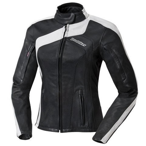 【德國Louis】Probiker Passion II女用摩托車皮衣 機車騎士女生外套黑白配色真皮重機夾克207173