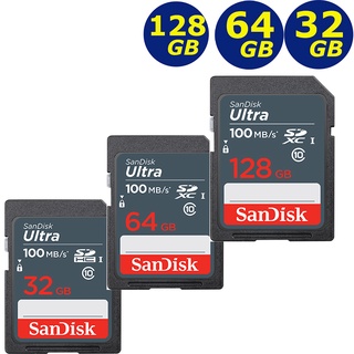 SanDisk 16G 32G 64G 128G 灰色 SDHC SDXC Ultra UHS 100MB 儲存裝置