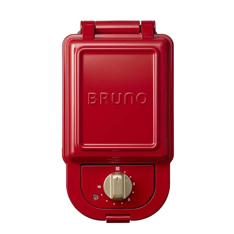 【日本BRUNO】熱壓三明治鬆餅機-單盤款(紅色）